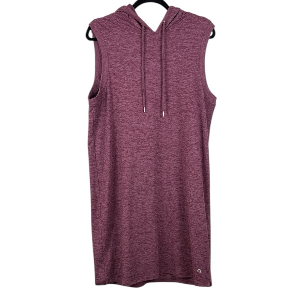 Hyba Activewear Sport Sleeveless Pink Large Tunic Drawstring Hooded Dress